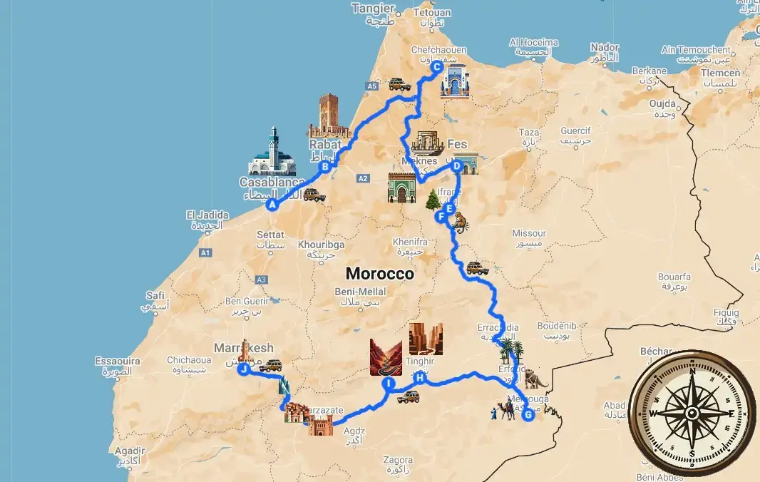 Morocco Imperial Cities Tour from Casablanca