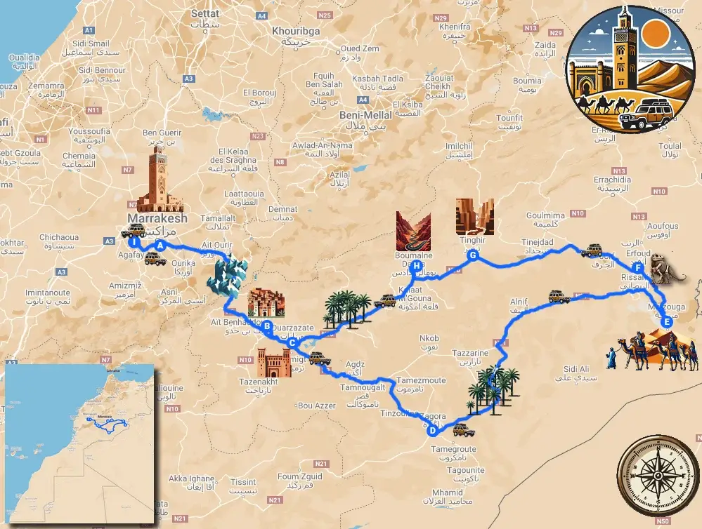 Sahara Desert tour from Marrakech